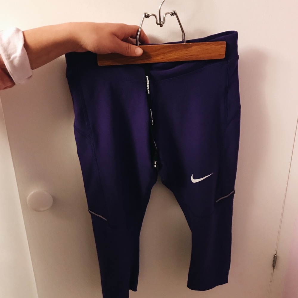Purple Nike Cropped Leggings